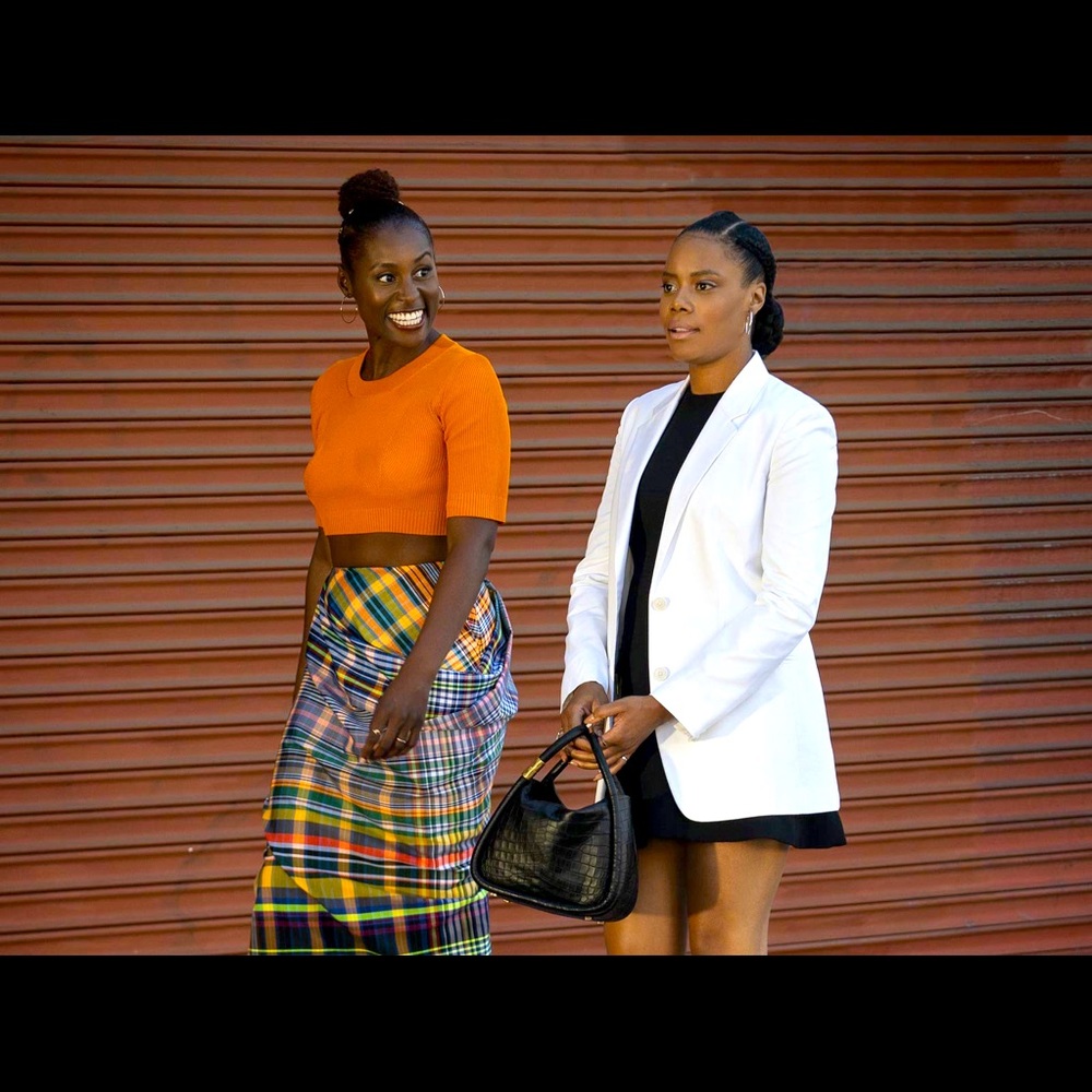 Dries Van Noten skirt worn by Issa Rae on HBO’s “Insecure”.